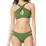 Vince Camuto Women's Crossover Bikini Top & Cutout Bikini Bottoms