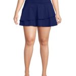 Lands' End Plus Size High Waisted Tulip Hem Swim Skort