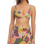 Bleu by Rod Beattie Women's Printed Underwired Bikini Top & Draped Skirted Hipster Bottoms