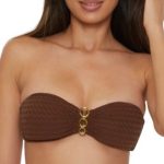 Trina Turk Women's Glimmer Buckle Bandeau Bikini Top, Created for Macy's