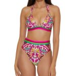 Trina Turk Women's Hawaiian Garden Print Ring Halter Bikini Top & Bikini Bottoms
