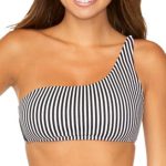Raisins Juniors' Striped Asymmetric Bikini Top