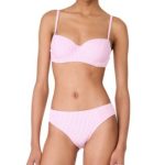 kate spade new york Women's Striped Balconette Underwire Bikini Top & High