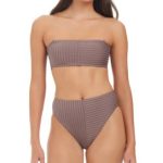 Sanctuary Women's Refresh Rib Bandeau Bikini Top & Rib High