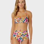 Anne Cole Women's Printed Bandeau Bikini Top & High