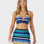 Anne Cole Women's Marilyn Striped Halter Bikini Top & Swim Skirt - Image 3