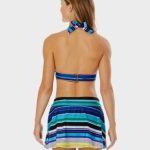 Anne Cole Women's Marilyn Striped Halter Bikini Top & Swim Skirt - Image 2