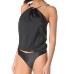 Carmen Marc Valvo High Neck Tankini Top & Ruched - Image 3