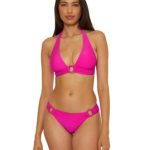 Becca Women's Monte Carlo Shiny Rib Bikini Top & Hipster Bottoms