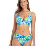 Bleu by Rod Beattie Women's Life's A Beach Printed Bikini Top & Sarong Hipster Bikini Bottoms