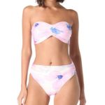 Carmen Marc Valvo Women's Twist Bikini Top & Ruched Bottoms