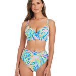 Bleu by Rod Beattie Women's On The Bright Side Printed Underwire Bikini Top & High