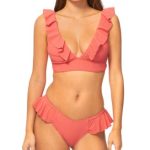 Raisins Juniors' Cannes Ruffled Bikini Top & Cabo Bottoms
