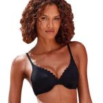 LASCANA Women's Scalloped Underwire Bikini Swimsuit Top